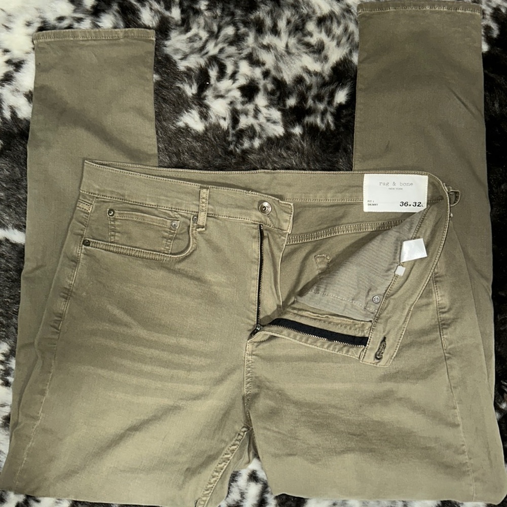 Men’s Rag & Bone jeans, Olive Green
